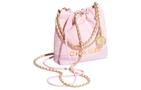 CHANEL 22Bag Leather Shoulder Bag Mini Women's Pink & Purple