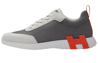HERMES Bouncing Wear-Resistant Low-Top Casual Shoes Men's Gray White Red