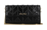 MIU MIU Leather Wallet Women's Black