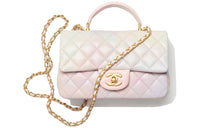 CHANEL Classic Flap CF Lambskin Shoulder Bag Crossbody Bag Handbag Mini Women's Light Pink