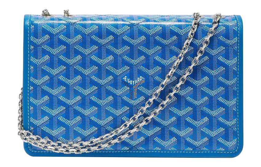GOYARD Alexandre III Canvas With Leather Shoulder Bag Crossbody Bag Women's Blue