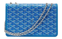 GOYARD Alexandre III Canvas With Leather Shoulder Bag Crossbody Bag Women's Blue