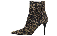 SAINT LAURENT Ankle Boots Women's Beige Black