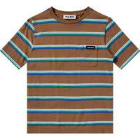 MIU MIU Logo patch Striped T shirt