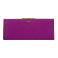 SAINT LAURENT MIDNIGHT Silk Clutch Small Size Women's Purple