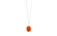 SAINT LAURENT Agate Pendant Chain Necklace