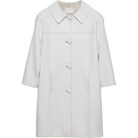 PRADA Triangle logo Leather Coat