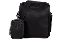 PRADA Nylon Fabric Crossbody Bag Men's Black