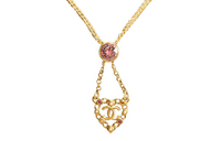 CHANEL Necklaces Women's Gold