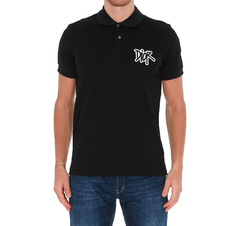Stussy X DIOR Quarterly New Products Polo Shirts Men Black