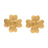 CHANEL 1995 Clover Clip on Earrings