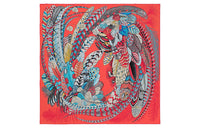 HERMES Silk Scarves Women's Red, Feather