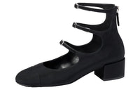 CHANEL Chunky Heel High Heels Women's Black