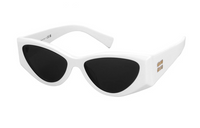 MIU MIU Plate Cat Eye Sunglasses Women's White