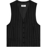 CELINE Vest In Wide Pinstripe Virgin Wool