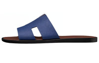 HERMES Stylish Sandals Men's Blue Brown