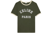 CELINE SS24 T-Shirt Women's Khaki Green