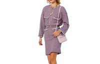 CHANEL Long-Sleeved Dresses Women's Pink/Blue