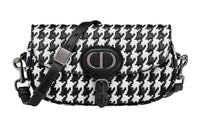 DIOR Bobby Cow Leather Shoulder Bag Crossbody Bag Women's Black/White