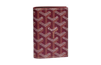 GOYARD SAINT-MARC Canvas With Leather Card Holder Unisex Burgundy