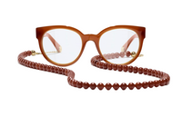 CHANEL Eyeglass Frames Women's Brown