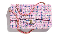 CHANEL Classic Flap CF Woolen Crossbody Bag Shoulder Bag Women's Multicolor