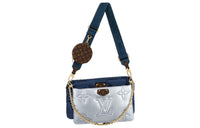 LOUIS VUITTON Maxi Multi Pochette Accessoires Silver/Navy