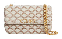 CELINE Canvas Bag, Crossbody Bag, Shoulder Bag Women's White & Brown