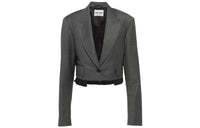 MIU MIU Grisaille Cropped Single-breasted Blazer