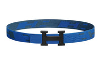 HERMES Belt Men's Blue Width: 3.2cm