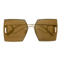 DIOR Metal Square Sunglasses Women's Gold