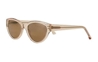 Loro Piana Cellulose Acetate Irregular Shape Sunglasses Women's Brown