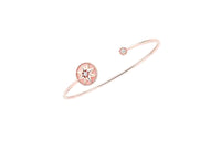 DIOR 18K Rose Gold Diamond Opal Wristbands Women's Pink
