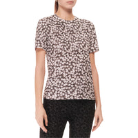 CHANEL Floral Print Crew Neck Short-Sleeved T-Shirt Women's Multicolor