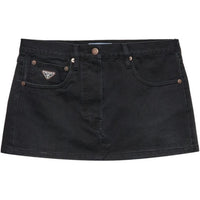 PRADA Low rise Denim Mini skirt