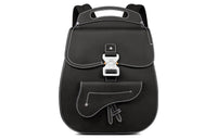 DIOR Grained Calfskin Laptop Backpack Men's Black Silver