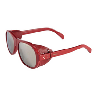 CELINE Leather Plate Aviator Sunglasses Men's Red
