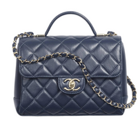 CHANEL Sheepskin Shoulder Bag Crossbody Bag Handbag Small Size Women's Blue