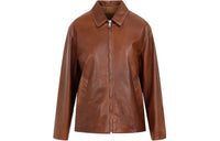 PRADA Triangle Logo Leather Jacket