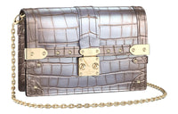 LOUIS VUITTON Trunk Soft Glow Crocodile Leather Soft Box Shoulder Bag Crossbody Bag Regular Women's Metallic