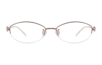 SAINT LAURENT Titanium Oval Eyeglass Frames Women's Silver