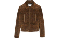SAINT LAURENT Leopard print Suede Jacket