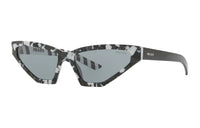 PRADA Acetate Irregular Shape Sunglasses Women's Gray