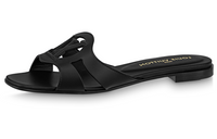 LOUIS VUITTON Isola Abrasion-Resistant Slide Slippers Women's Black