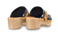 LOUIS VUITTON Cottage Closed Toe Slippers Women's Blue