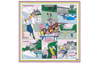 HERMES Silk Scarves Women's Pink/Green
