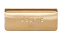 CELINE Laminated Fabric Clutch Women's Gold