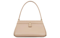 DIOR Key Smooth Finish Cow Leather Handbag Shoulder Bag Medium Size Women's Beige