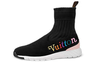 LOUIS VUITTON Lv Aftergame Vuitton High Top Sports Shoes Black Women's