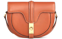 CELINE Cow Leather Crossbody Bag Shoulder Bag Women's Tawny Candy Color